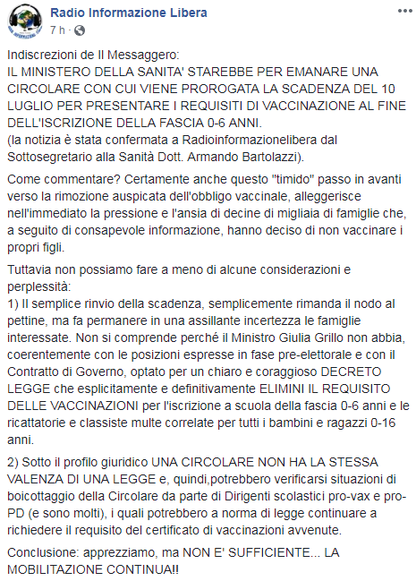   compulsory vaccinations July 10 salvini school September - 3 